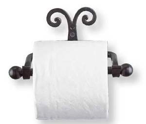 Porte-papier toilette rustique en fer pour la décoration murale de la salle de bain, offrant une construction durable et un style intérieur vintage. - Product Image 2