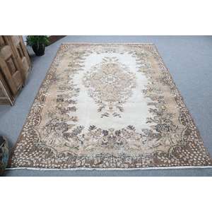 Grand tapis turc vintage 5,9x8,2 pi (179x249 cm), tapis camouflage marron - Product Image 1