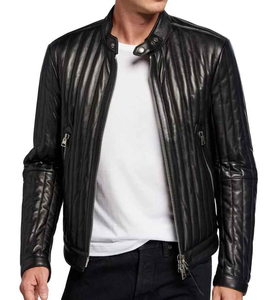 Men's Genuine Leather <b>Canvas</b> <b>Jackets</b> Breathable OEM Waterproof Quick Dry Winter Cowhide Leather High Quality - Product Image 6