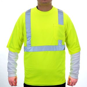 T-shirt de travail haute visibilité avec bande réfléchissante pour la construction, l'usine et l'usage industriel - Product Image 6