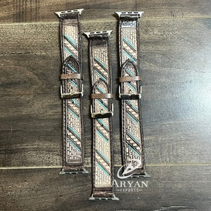 2025 New Style Hand <b>Tooled</b> Leather Watchband for apple <b>Watch</b> Genuine Leather <b>Watch</b> <b>strap</b> Quick Release <b>Strap</b> for Men's & Women's - Product Image 1