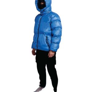 Veste matelassée décontractée pour homme avec col montant et fermeture éclair, imprimé animalier/dessin animé sur toute la surface, pour l'automne - Product Image 5