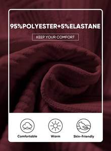 Vêtements décontractés chauds d'hiver pour hommes Ensembles de vêtements d'extérieur 2 pièces Vêtements de détente tricotés respirants comprenant des pulls et des pantalons à motif solide - Product Image 4