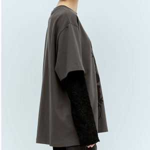 ผู้ผลิตเสื้อยืด OEM แบบสั่งทำพิเศษสองชั้น เสื้อยืดผ้าฝ้ายสองชั้นเนื้อหนาสำหรับสตรีทแวร์และชุดลำลอง - Product Image 5