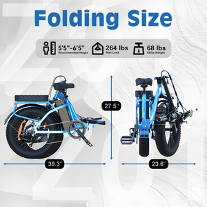 European Spot Vélo Électrique Pliable 250w 36v 13ah 20 Pouces Gros Pneu E Vélos 23 Mph Batterie Lithium Vélo Électrique pour Adultes - Product Image 6