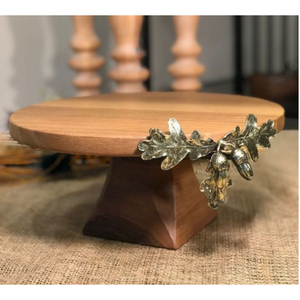 Présentoir à gâteaux en bois carré de conception standard pour fêtes de mariage vintage avec support en métal - Product Image 5