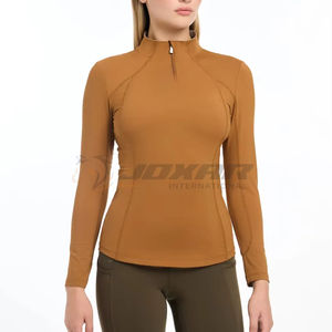 Chemise d'équitation respirante à séchage rapide avec des couches de base d'équitation pour femmes extensibles dans les quatre sens confort léger et couches de base minces - Product Image 1