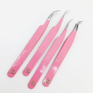 Pince à épiler en acier inoxydable pointue pour extensions de cils, anti-magnétique, poignée confortable, logo de marque privée, vison durable - Product Image 4