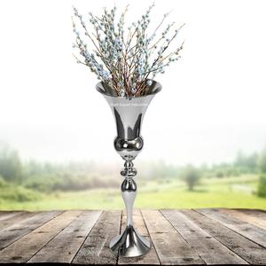 Metal Silver Polished Flower <b>Vase</b> Home & Hotels Floor Decorative Aluminium Flower <b>Vase</b> Wedding Decoration Centerpiece - Product Image 2