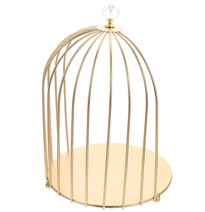 บ้านงานฝีมือส่งออกที่ไม่ซ้ำกันกรงนกยืนเค้กขนมหวานแฟนซียืนแสดงอาหารฟังก์ชั่นยืนขายร้อน2025 - Product Image 3