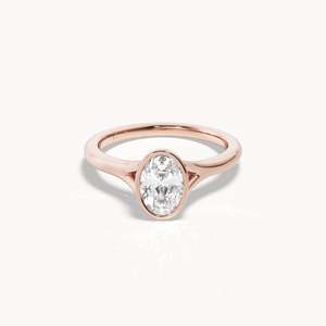 แหวนหมั้นทรงวงรี-แหวนเพชรทองคำ 14k เพาะเลี้ยงในห้องปฏิบัติการ - Product Image 6