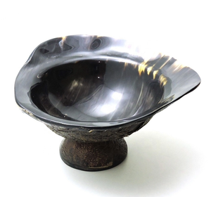 Cuenco para servir de cuerno negro Natural, cuenco duradero de cuerno pulido de la mejor calidad, cuenco decorativo para comida hecho a mano con aspecto antiguo - Product Image 2