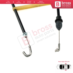 Câble Bowden de déverrouillage de serrure de porte intérieure arrière BDP197 1U4839099B pour Octavia MK1 - Product Image 6