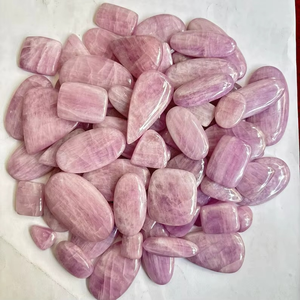 Cabochon de Kunzite Naturelle Lot de Pierres Précieuses Lâches Fourniture de Bijoux Cabochon de Kunzite Naturelle Lot de Gros - Product Image 1