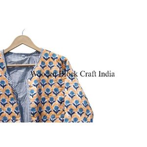 Chaqueta de Fiesta Formal de Secado Rápido, Acolchada con Estampado Floral, de Algodón Suave para Mujer, con Relleno de Algodón, Decoración de Cinturón, Cuello en V, para Toda Temporada - Product Image 3