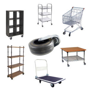 2.5 pouces roulettes en acier M8X15mm tige filetée taille métrique roulettes en PVC pour salon extérieur entrepôt salle à manger cuisine - Product Image 6