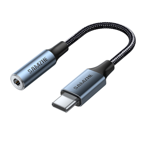 Câble audio SAMZHE Type-C vers 3,5 mm, décodeur DAC, adaptateur audio pour voiture, universel pour téléphone, tablette, connexion à haut-parleur de bureau, casque - Product Image 1