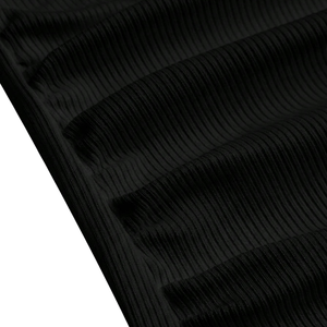 Débardeur côtelé pour femme, col en V, coupe ajustée, extensible, sans manches, décontracté, uni, été, tricot doux, séchage rapide, respirant, noir - Product Image 5