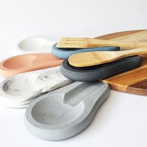 Stone Spoon Rest Soporte de cocina de metal para espátulas Cucharas Pinzas Más - Product Image 1