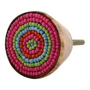 Boutons en bois Vintage en vrac, multicolore, bouton de traction pour chambre d'enfants, bouton de meuble, tiroir du milieu du siècle 3.81 cm WRK-103