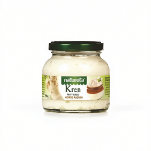 Salsa de rábano picante Natureta Spicy 190g (Kren) en frasco de vidrio refrigerado - Product Image 2