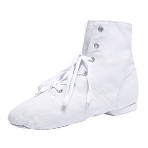 Venta al por mayor de zapatos de baile de jazz unisex blanco de suela dividida de los hombres de cuero genuino forro de gamuza de algodón PU plantilla de plástico superior de fitness - Product Image 2