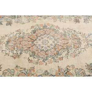5.7x9.6 ft Turkish Large Rug, <b>Brown</b> Green Vintage Moroccan <b>Wool</b> Rug - Product Image 4
