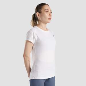 Tone White GymArmour T-Shirt for Women Breathable Lightweight Solid Design Fashionable Seamless Yoga Workout Print Made Pakistan - Product Image 3