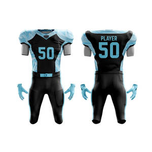 ชุดฟุตบอลอเมริกันแบบสั่งทำ 100% โพลีเอสเตอร์ สำหรับผู้ใหญ่ ชุดฝึกซ้อมกีฬา ระบายอากาศได้ดี พิมพ์ลายแบบซับลิเมชั่น มีไซส์พลัส เสื้อแขนกุด - Product Image 1