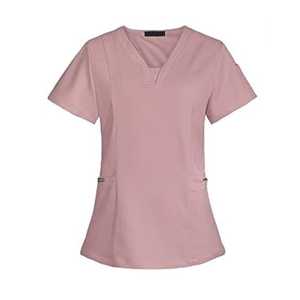 Service unisexe professionnel d'OEM d'uniformes de docteur d'hôpital de Spandex peigné - Product Image 1