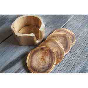 Posavasos de bambú hecho a mano de alta demanda nogal Sheeshm madera forma personalizada calidad de exportación con alta calidad - Product Image 2