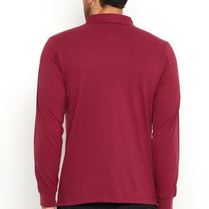 Polos confortables pour hommes en tissu de couleur unie solide 100% polo en coton nouveau design respirant hommes polo - Product Image 4