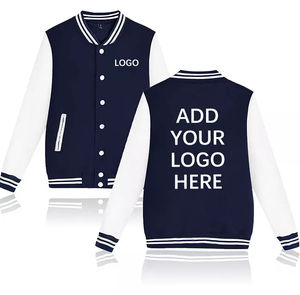 Chaqueta bomber con mangas de cuero y lana personalizada de alta calidad, chaqueta universitaria de béisbol para hombre, chaquetas y abrigos para hombre - Product Image 4