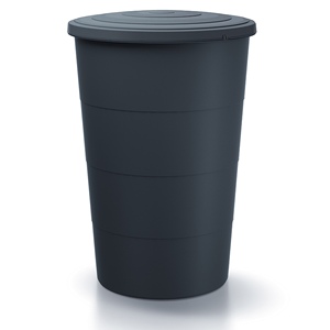 Serbatoio per Acqua Piovana in Plastica Liscia da 160L, Colore Antracite, 60 (Lunghezza) x 60 (Larghezza) x 87,8 (Altezza) cm - Product Image 1