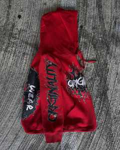 Sudadera con capucha con estampado DTG personalizada para hombre 100% algodón 480Gsm Crop Top poliéster Sudadera de felpa francesa de gran tamaño - Product Image 5