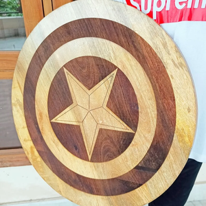 Bouclier Marvel Bouclier en bois Costume d'Halloween Bouclier de montage mural par calvin artisanat - Product Image 5