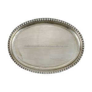 Ustensiles de cuisine les plus vendus plateau de service Top qualité moderne nordique métal fait à la main plat jus plateaux rond miroir plateau de service - Product Image 5