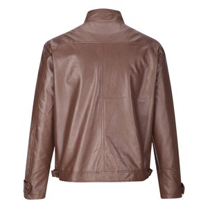 Chaqueta de cuero de vaca genuina para hombre, motociclista, motociclista, fábrica ajustada - Product Image 2