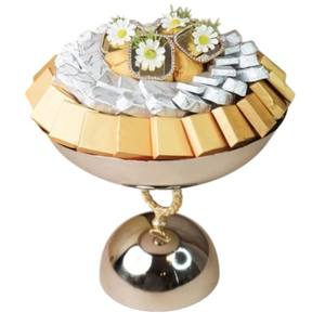 Cuenco de servicio moderno de metal dorado, cuenco de chocolate decorativo de primera calidad para bodas y eventos, plato de regalo de chocolate - Product Image 6