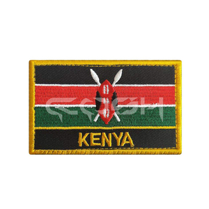 Écusson en tissu de toile écologique avec drapeau du Koweït, best-seller, avec un design brodé et un crochet en résine pour l'utilisation sur les chapeaux - Product Image 3