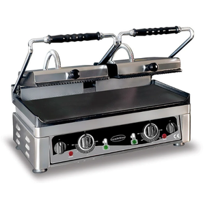 Grill à panini double - Plaques en aluminium lisses et rainurées - Contrôle numérique de la température - Sans fumée - Électrique 220V - Pour la préparation de shawarma - Utilisation en cuisine - Product Image 2