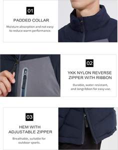 Veste chaude d'hiver de coupe régulière Nouveau design Vestes pour hommes à bulles d'air personnalisées à la mode pour hommes - Product Image 5