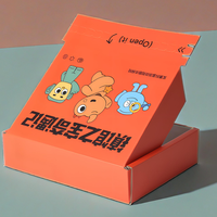 Grande boîte d'expédition en carton ondulé personnalisée de forme carrée en carton dur portable et étanche pour le commerce électronique pour l'emballage de chaussettes