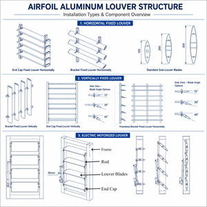 Vente en gros de lames d'aération en <span class=keywords><strong>aluminium</strong></span> pour les distributeurs de matériaux de construction et les entrepreneurs de projets - Product Image 2