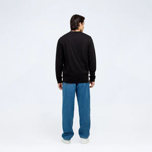 Sudadera de cuello redondo para venta al por mayor 100% de alta calidad OEM pulóver liso impreso logotipo personalizado sudaderas con capucha - Product Image 5