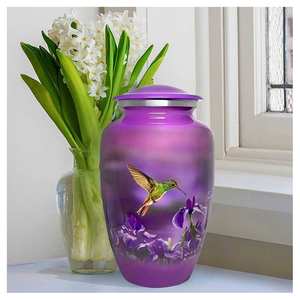 Urna de cremación de metal hecha a mano para cenizas, diseño personalizado, accesorios funerarios, exportador de India - Product Image 5