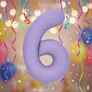 Ballon gonflable pour fête, numéro six, violet, 1 m, pour décorations de fête - Product Image 3