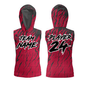 Camiseta sin Mangas Personalizada con Sublimación, Diseño de Rayas de Tigre, Ropa Deportiva de Secado Rápido, Compresión, para Entrenamiento de Baloncesto - Product Image 1