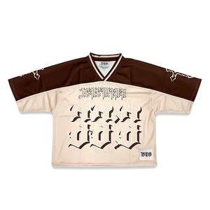 Camiseta extragrande con estampado personalizado, diseño de sublimación, ropa de calle recortada de malla, ropa deportiva clásica de lujo para fútbol, camisetas - Product Image 1