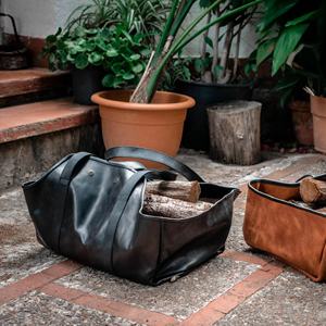 Transporteur de bois en cuir porte-bûches de bois de chauffage stockage cheminée accessoires LWH-0118 - Product Image 1